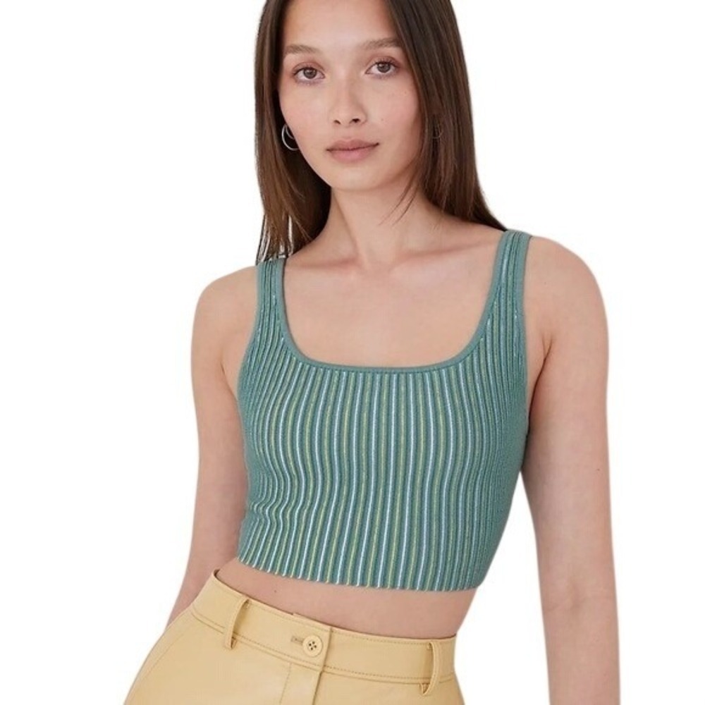 ARITZIA BABATON Sculpt Knit Tank, Yucca Green, Size XS